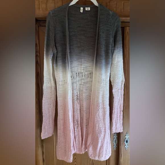 Anthropologie Tonal Tides Cardigan by Moth 
XS EUC
Pink/cream/deep gray - Picture 2 of 6